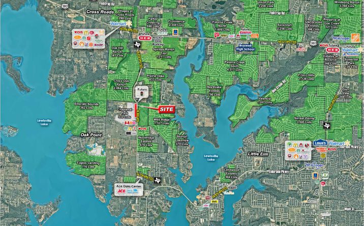 Pictures of Land property located at SWC of Martop Rd & FM-720, Oak Point, TX 76227, Oak Point, TX 75068 for sales - image #1