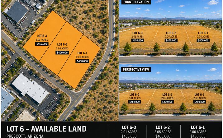Pictures of Land property located at 2100 Gulfstream Lot 6, Prescott, AZ 86301 for sales - image #1