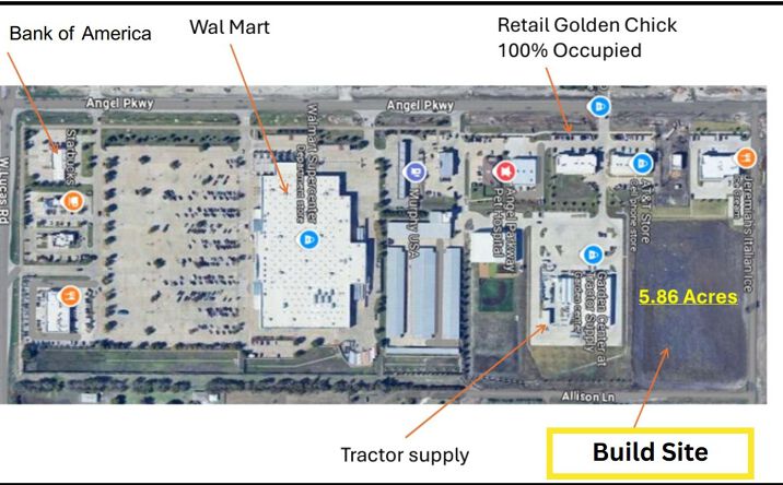 Pictures of Hospitality, Industrial, Mixed Use, Office, Retail property located at TBD McGarity Lane (Next Too Tractor Supply), Lucas, TX 75002 for sales - image #1