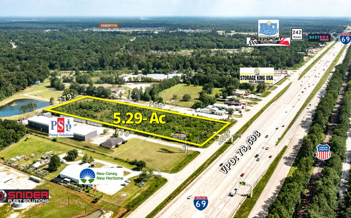 Pictures of Industrial, Land, Retail property located at US-59, New Caney, TX 77357 for sales - image #1