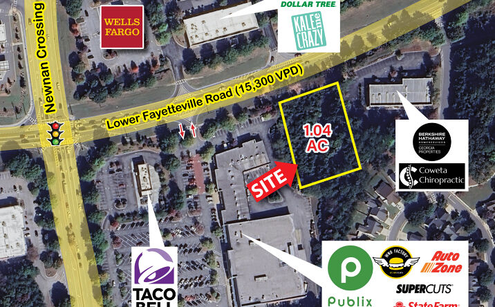 Pictures of Land, Retail property located at 1111 Lower Fayetteville Rd, Newnan, GA 30265 for sales - image #1