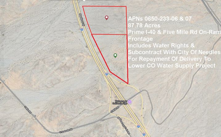Pictures of Land property located at Interstate 40/Five Mile Rd, Needles, CA 92363 for sales - image #1