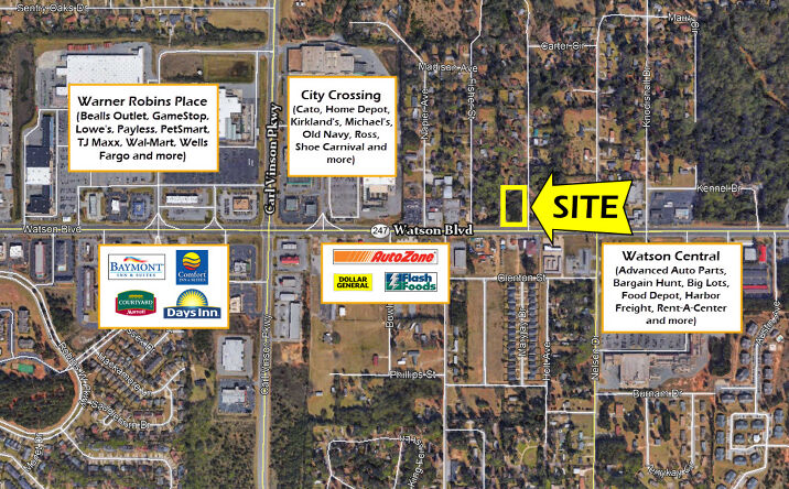 Pictures of Land property located at 2400 Watson Blvd, Warner Robins, GA 31093 for sales - image #1