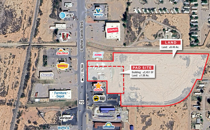 Pictures of Land, Retail property located at 823 S White Sands Blvd, Alamogordo, NM 88310 for sales - image #1