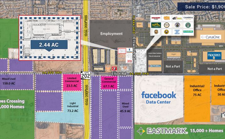 Pictures of Land property located at NWC Elliot Road & Ellsworth Road, Mesa, AZ 85212 for sales - image #1