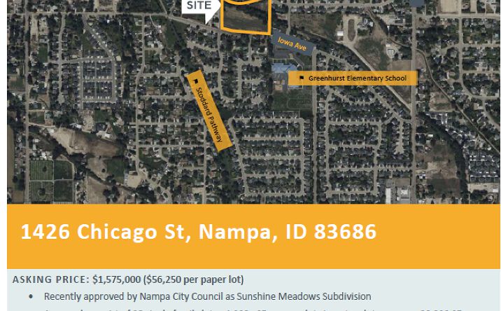Pictures of Land property located at 1426 Chicago St, Nampa, ID 83686 for sales - image #1