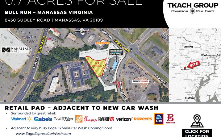 Pictures of Land, Office, Retail property located at 8430 Sudley Rd, Manassas, VA 20109 for sales - image #1