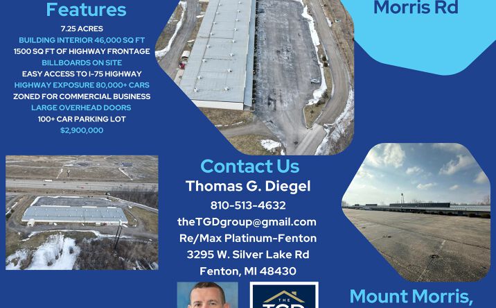 Pictures of Industrial, Mixed Use, Office, Retail, Self Storage property located at 4330 W Mount Morris Rd, Mount Morris, MI 48458 for sales - image #1