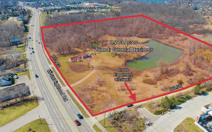 Pictures of Land property located at M-59 and Pontiac Lake Rd, White Lake Twp, MI 48328 for sales - image #1