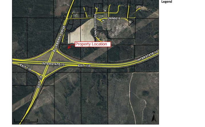 Pictures of Land property located at Interstate 10 and Blueberry Drive, Sneads, FL 32460 for sales - image #1
