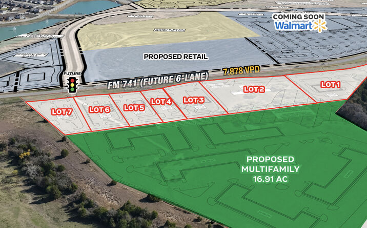 Pictures of Retail, Land property located at NWQ US-175 & FM 741, Crandall, TX 75114 for sales - image #1
