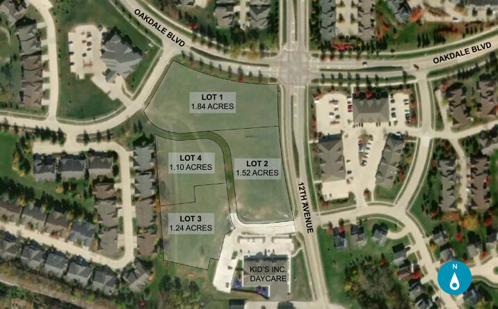 Pictures of Land property located at SW Corner of Oakdale Blvd & 12th Ave, Coralville, IA 52241 for sales - image #1