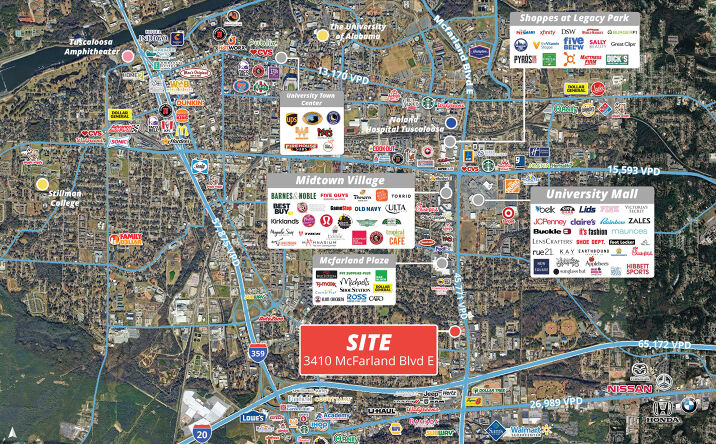 Pictures of Land property located at 3410 McFarland Blvd E, Tuscaloosa, AL 35405 for sales - image #1