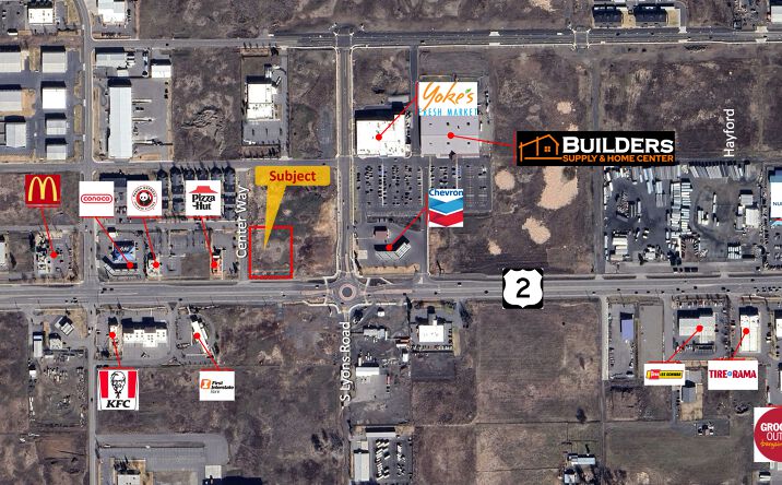 Pictures of Retail, Land property located at Highway 2 & Center Way, Airway Heights, WA 99001 for sales - image #1
