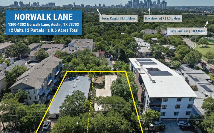 Pictures of Multifamily property located at 1300 Norwalk Ln, Austin, TX 78703, 1302 Norwalk Ln, Austin, TX 78703 for sales - image #1