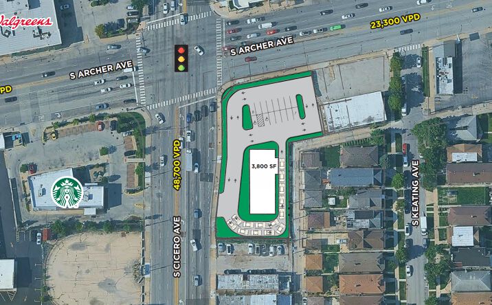 Pictures of Land, Retail property located at 5215 S Cicero Ave, Chicago, IL 60632 for sales - image #1