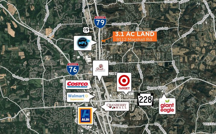 Pictures of Land property located at 9112 Marshall Rd, Cranberry Twp, PA 16066 for sales - image #1