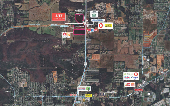 Pictures of Land property located at 11023 Hwy 231-431 N, Meridianville, AL 35759 for sales - image #1