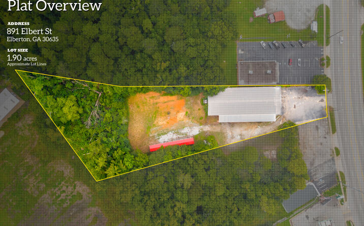 Pictures of Industrial, Office, Retail, Self Storage property located at 891 Elbert St, Elberton, GA 30635 for sales - image #1