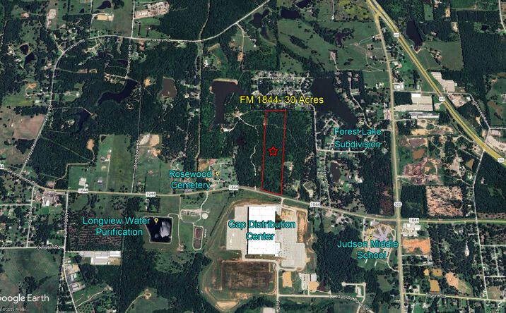 Pictures of Land property located at FM 1844- 30 Acres, Longview, TX 75602 for sales - image #1