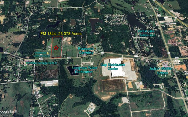 Pictures of Land property located at FM 1844- 23.378 Acres, Longview, TX 75602 for sales - image #1