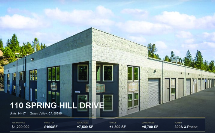Pictures of Industrial property located at 110 Spring Hill Drive, Grass Valley, CA 95945 for sales - image #1