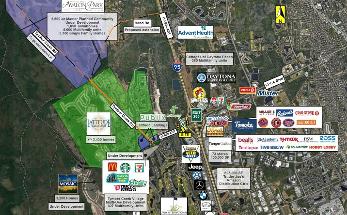 Pictures of Land, Retail property located at Tomoka Farms Rd and LPGA Blvd, Daytona Beach, FL 32124 for sales - image #1