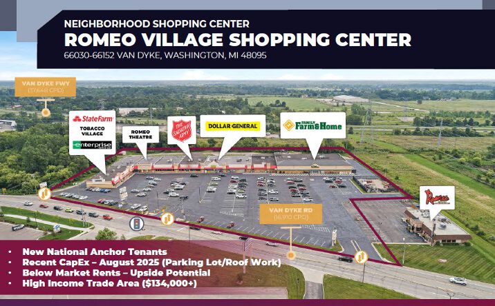 Pictures of Retail property located at 66030-66152 Van Dyke Rd, Washington, MI 48095 for sales - image #1
