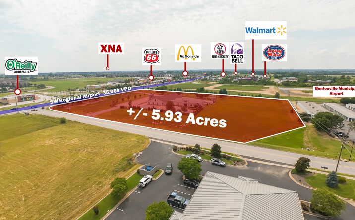 Pictures of Land, Mixed Use, Retail, Special Purpose property located at 404 SW Regional Airport Blvd, Bentonville, AR 72712 for sales - image #1