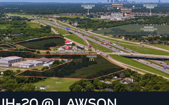 Pictures of Land property located at SWQ & SEQ of IH-20 & Lawson Rd, Mesquite, TX 75181 for sales - image #1