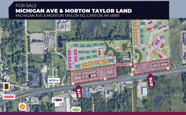 Pictures of Land property located at 981 Michigan Ave & Morton Taylor Rd, Canton, MI 48187 for sales - image #1