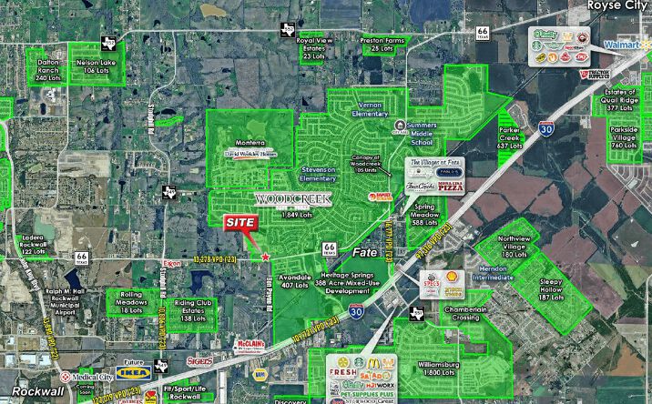Pictures of Retail, Land property located at NWQ TX-66 & Ben Payne Rd, Fate, TX 75087 for sales - image #1