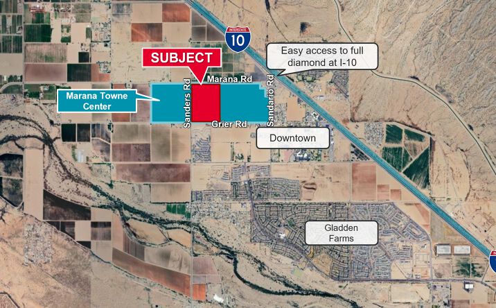Pictures of Land property located at SEC Marana Rd & Sanders Rd, Marana, AZ 85653 for sales - image #1