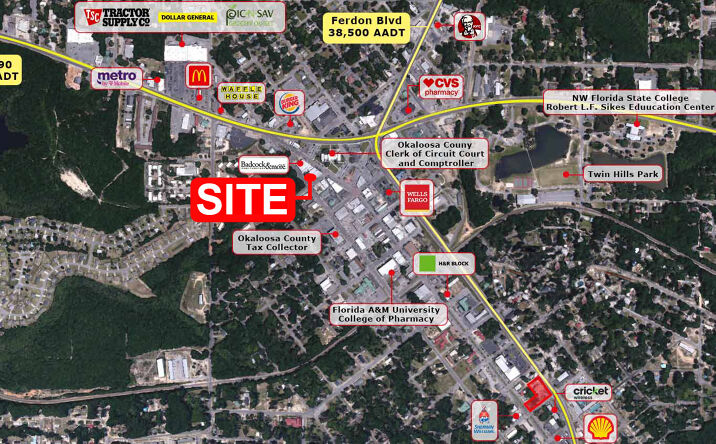 Pictures of Land, Mixed Use, Retail property located at 196 W Pine Ave, Crestview, FL 32536 for sales - image #1