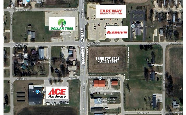Pictures of Land property located at SE Corner of N. Elm St and E. Central Ave., Jefferson, IA 50129 for sales - image #1