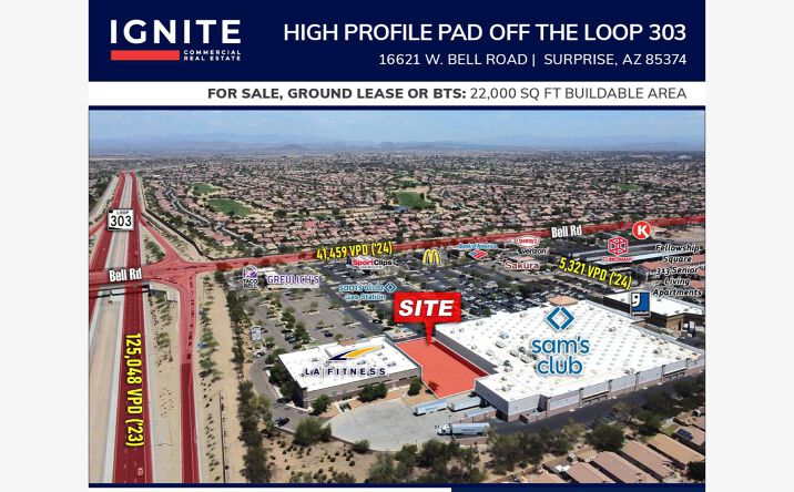 Pictures of Land, Retail property located at 16621 W. Bell Rd, Surprise, AZ 85374 for sales - image #1