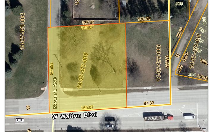 Pictures of Land property located at 392 W Walton Blvd, Pontiac, MI 48340 for sales - image #1
