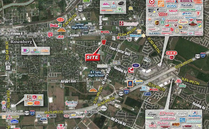 Pictures of Land property located at Town Center Boulevard & Reading Road, Rosenberg, TX 77471 for sales - image #1