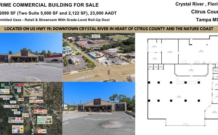Pictures of Retail property located at 669 NE US Hwy 19, Crystal River, FL 34429 for sales - image #1