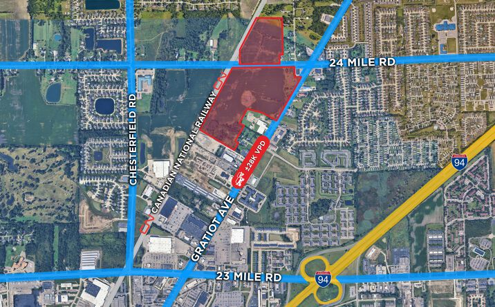 Pictures of Land property located at Intersection of 24 Mile Rd & Gratiot Ave, New Baltimore, MI 48051 for sales - image #1