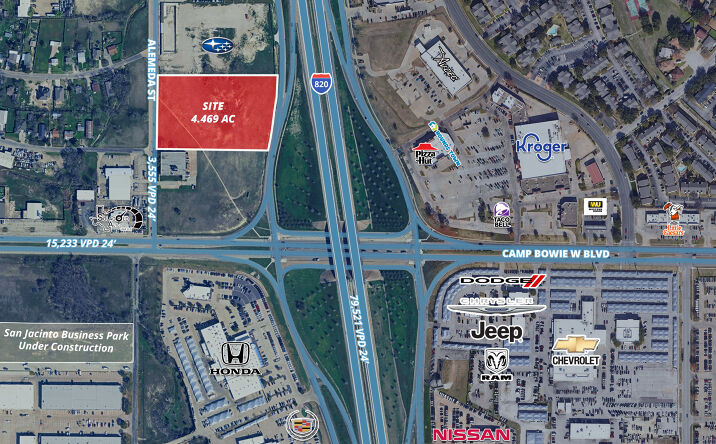 Pictures of Land property located at NWC I-820 & Camp Bowie Blvd, Fort Worth, TX 76116 for sales - image #1