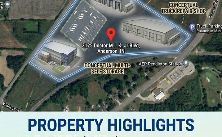 Pictures of Industrial, Land property located at 3125 Doctor M.L.K. Jr Blvd, Anderson, IN 46016 for sales - image #1