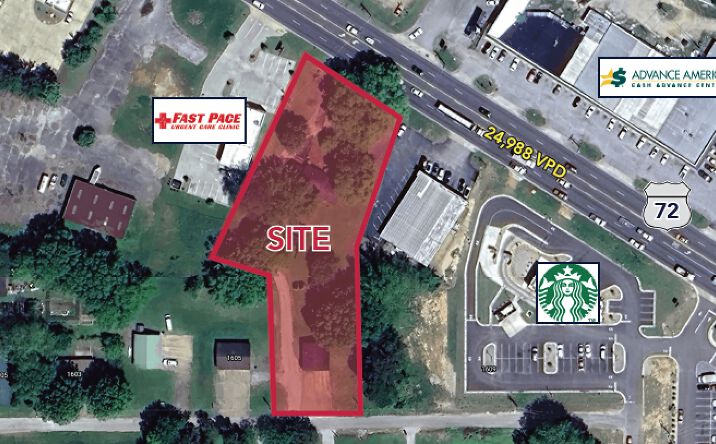 Pictures of Land property located at 1408 US-72, Corinth, MS 38834 for sales - image #1