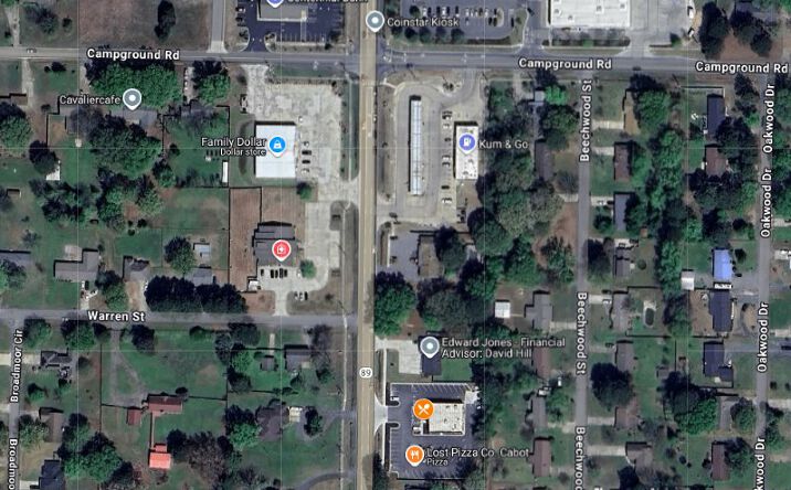 Pictures of Land property located at SW corner of Pine St. (Hwy 89) & Warren St., Cabot, AR 72023 for sales - image #1