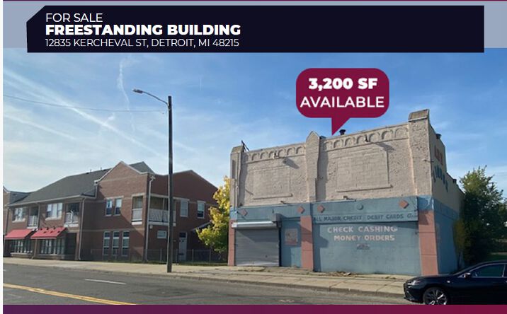 Pictures of Retail, Mixed Use property located at 12835 Kercheval St, Detroit, MI 48215 for sales - image #1