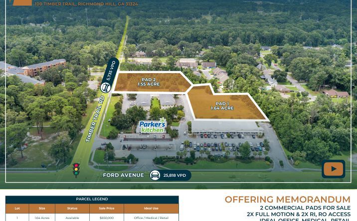 Pictures of Land, Retail property located at 100 Timber Trail, Richmond Hill, GA 31324 for sales - image #1