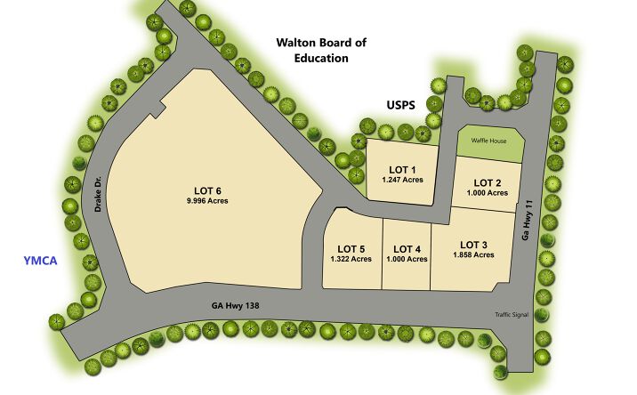 Pictures of Land, Mixed Use, Retail property located at GA Hwy 138 @ GA Hwy 11, Monroe, GA 30656 for sales - image #1