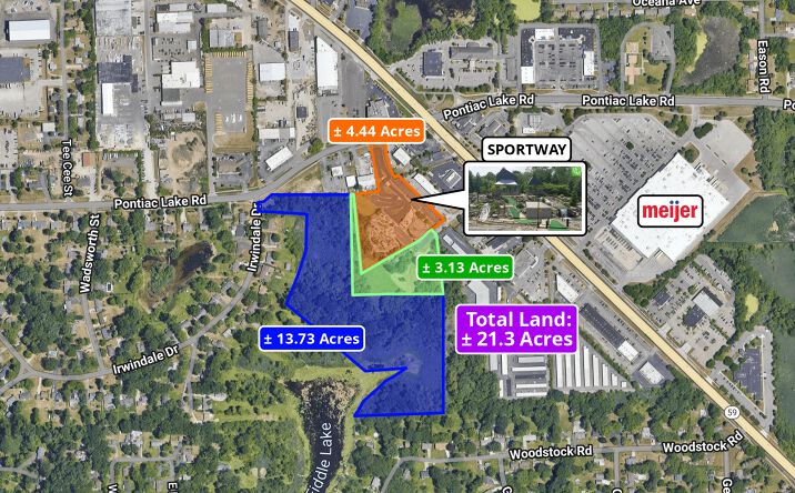 Pictures of Land, Retail, Special Purpose property located at 4309-4355 Highland Road, Waterford, MI 48328 for sales - image #1
