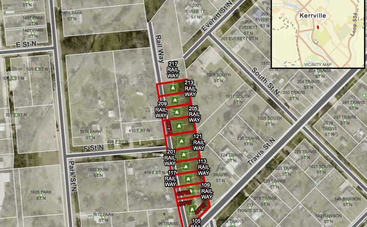 Pictures of Land property located at 105 109 113 117 121 201 205 209 213 217 Rail Way, Kerrville, TX 78028 for sales - image #1