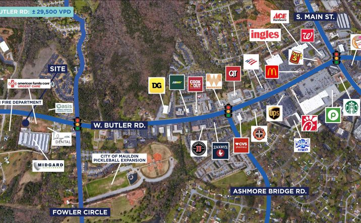 Pictures of Land, Retail property located at 935 W Butler Rd, Greenville, SC 29607 for sales - image #1